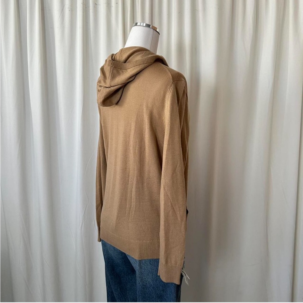 The commons Wool Tan hooded sweater with pockets small. - Picture 4 of 8